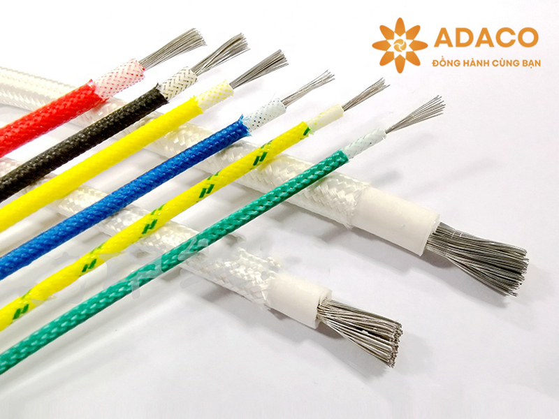 Heat resistance textile braids on electric cable